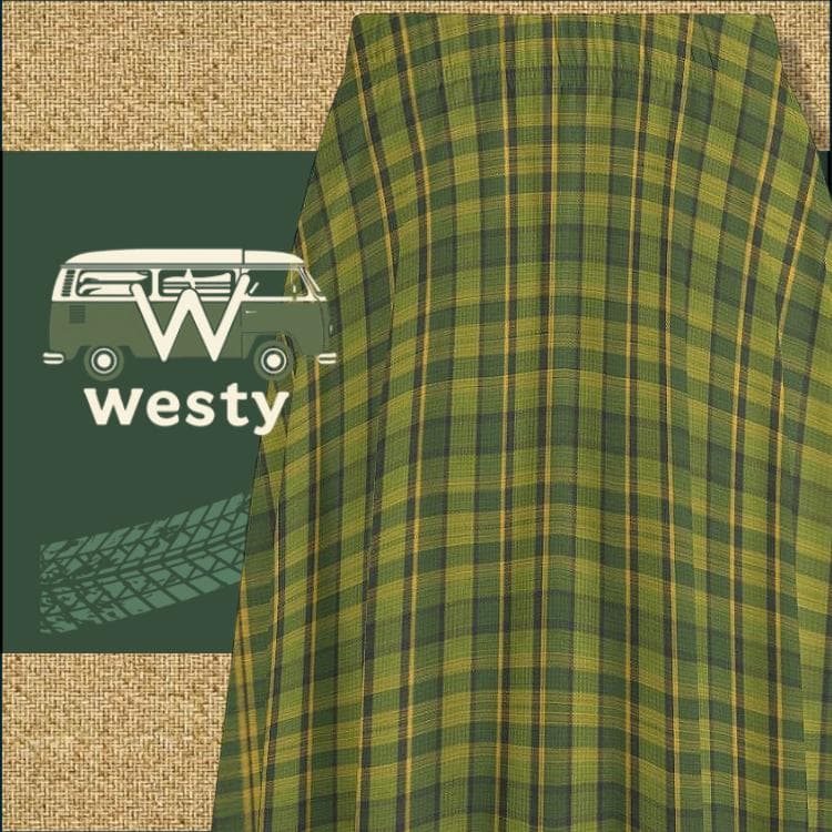 Westy Westfalia Green Maxi Skirt with Pockets Vanlife