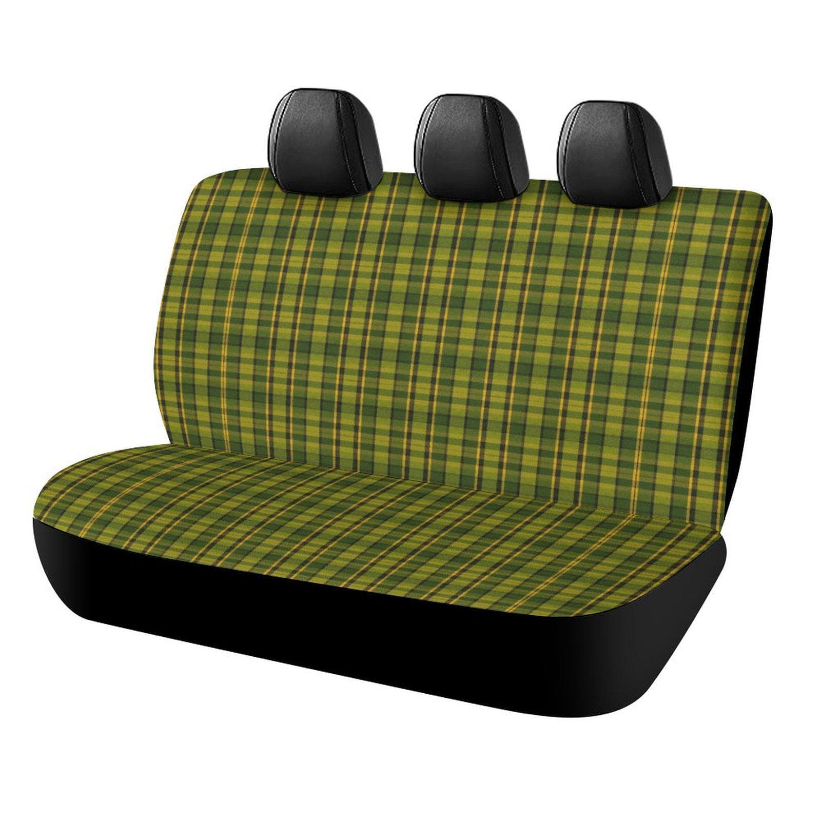 Retro Green Plaid Car Seat Cover – Universal Van Life Bench Protector