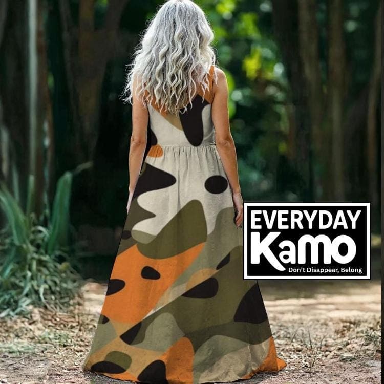 Everyday Kamo Maxi Dress, Stylish Summer Gift for Her, Relaxed Fit Vacation Outfit