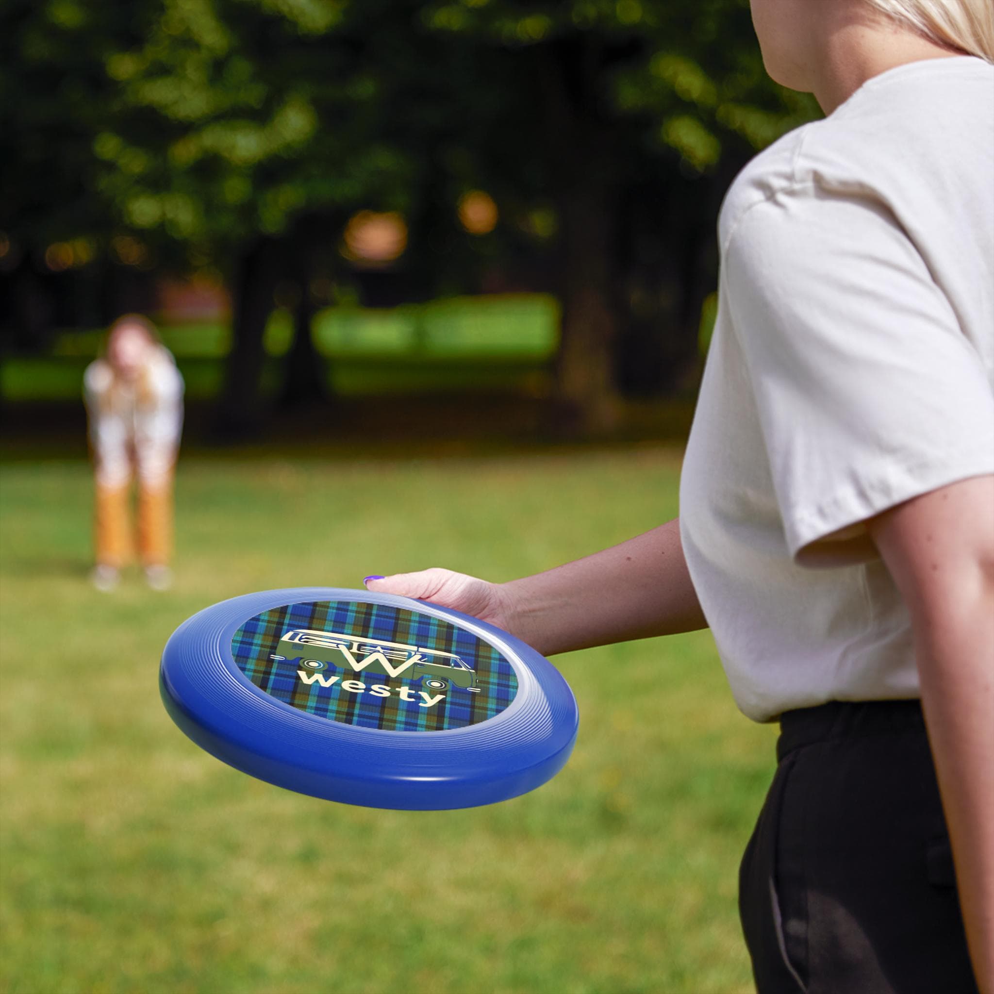 Westy Westfalia Blue Wham-O Frisbee, Vintage Westfalia Bus, Retro Style Disc, Outdoor Toy, Beach Game, Summer Fun
