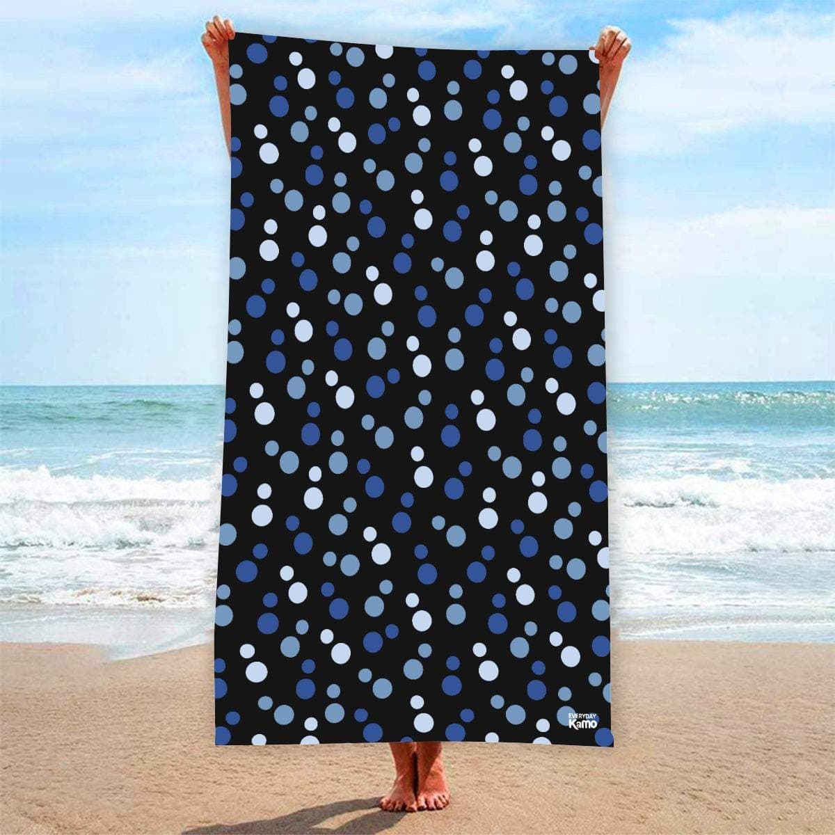 Polka Dot Microfiber Beach Towel - Ultra Absorbent & Plush