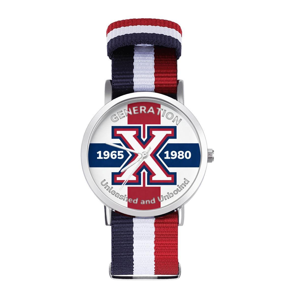 Generation X 'Unleashed & Unbound' Custom Watch - Retro 90s Style with Nylon Braided Strap