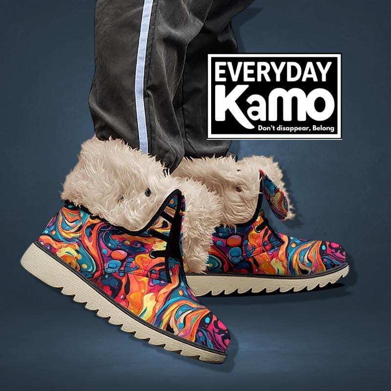 Everyday Kamo Women's Winter Boots Psychedelic Swirl Urban