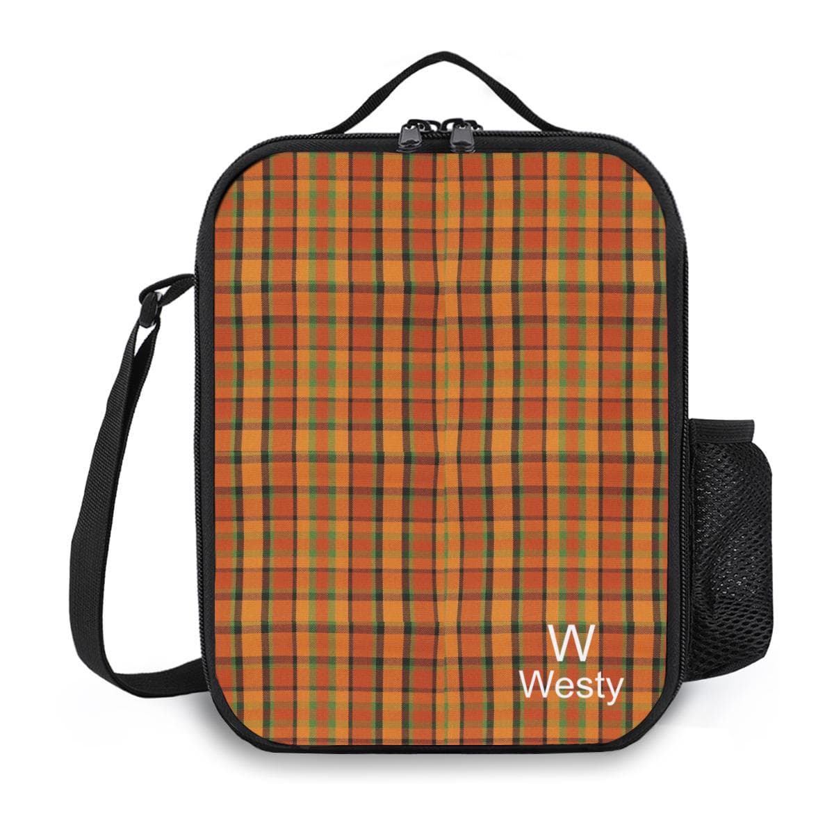 Westfalia Westy Orange Square insulated lunch bag|Oxford cloth