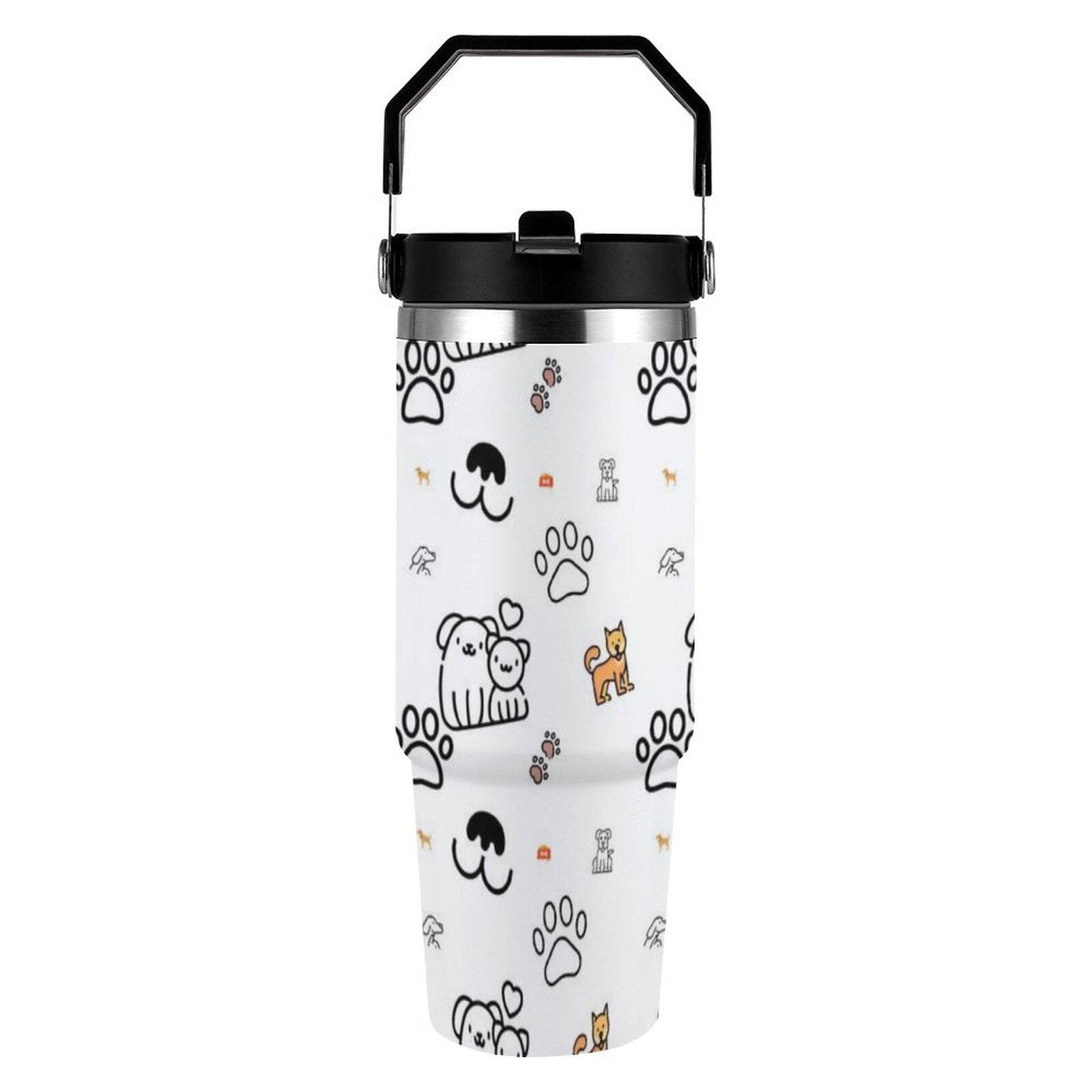 30oz Insulated Car Cup with Handle - Stainless Steel Tumbler UV Print