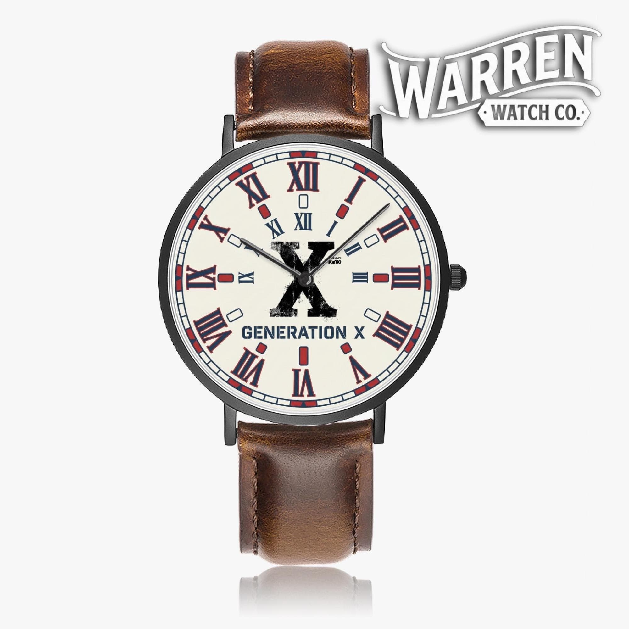 Warren Watch Co. Generation X Ultra-Thin Unisex Watch | Japanese Movement | Genuine Leather Strap