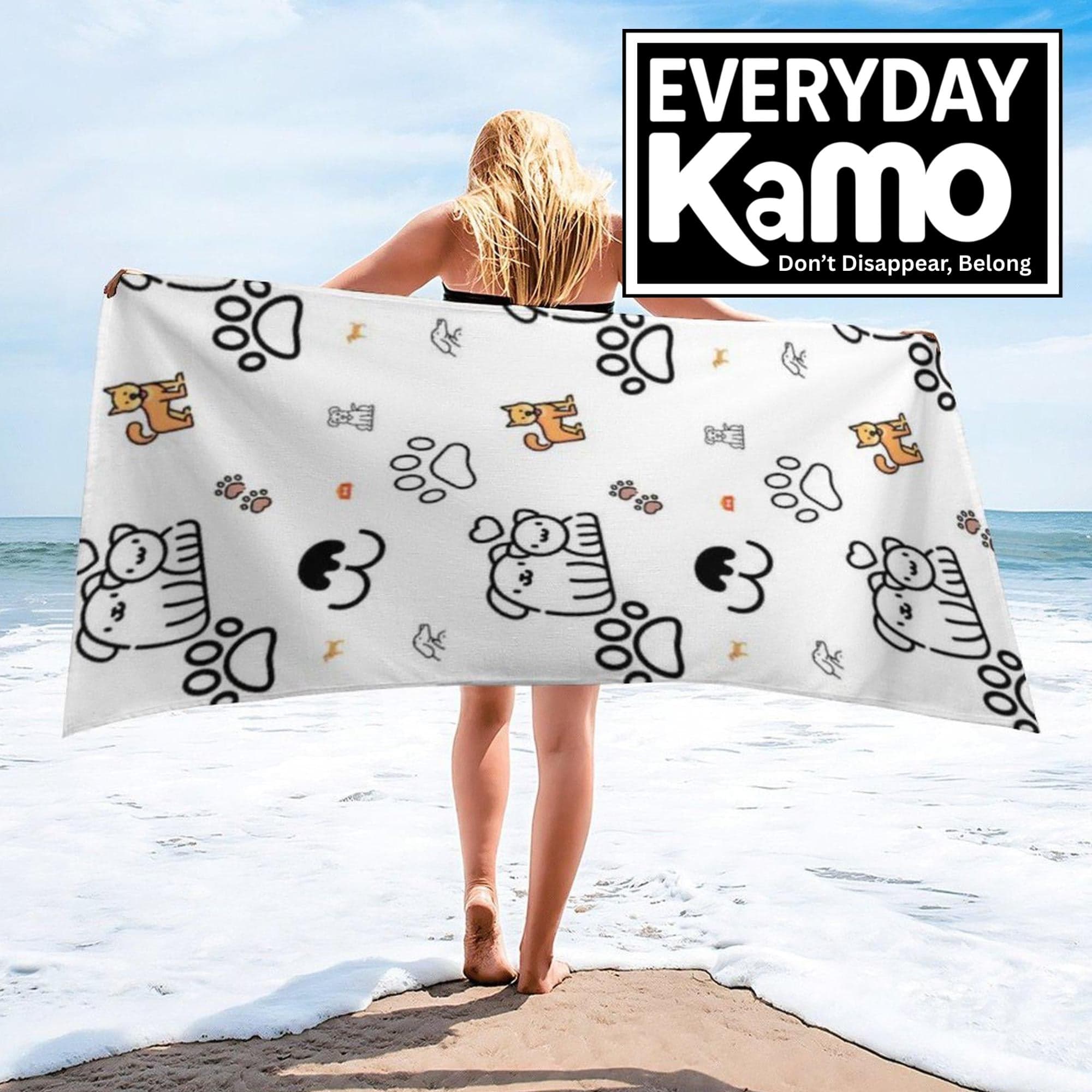 Microfiber Beach Towel 61.4x30.3" | Soft Quick-Dry Pool Towel