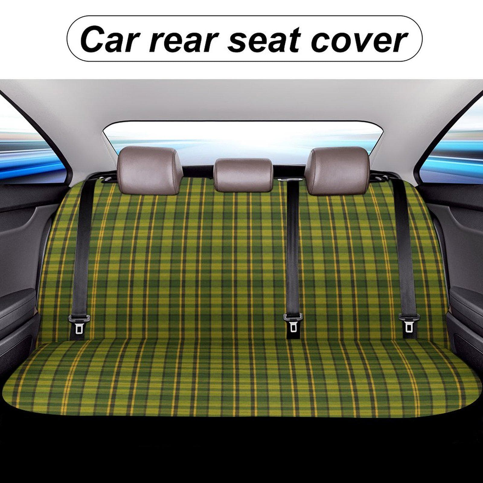 Retro Green Plaid Car Seat Cover – Universal Van Life Bench Protector